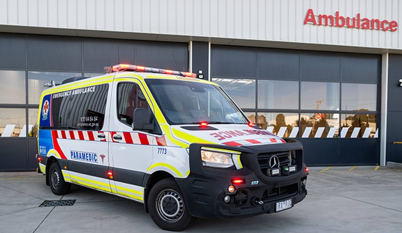 An ambulance outside a branch