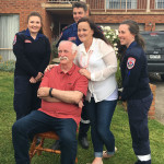 Gerry McMahon and paramedics