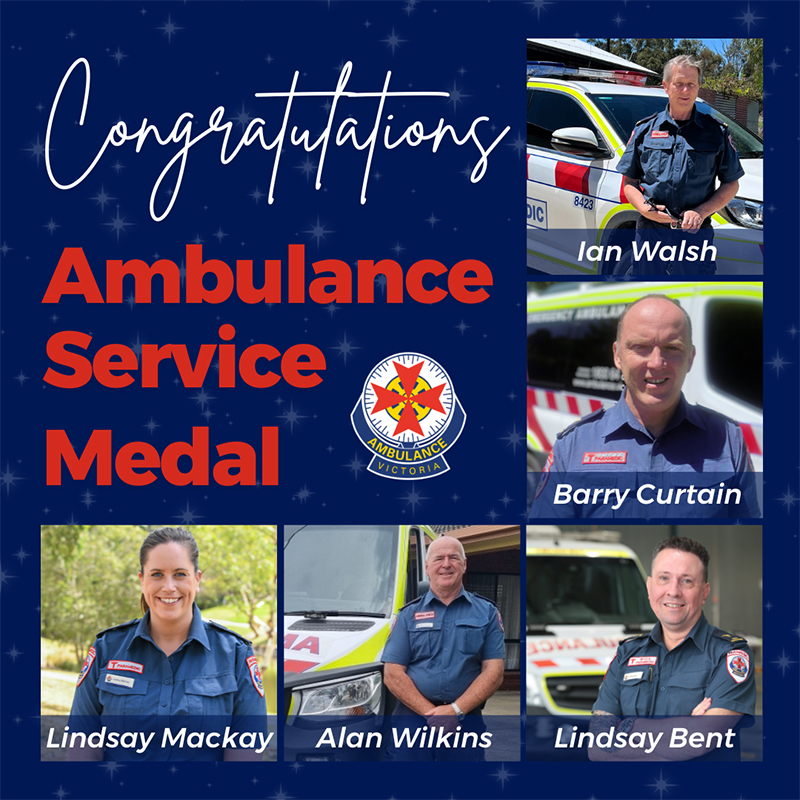 2024 Ambulance Service Medals announced - Ambulance Victoria