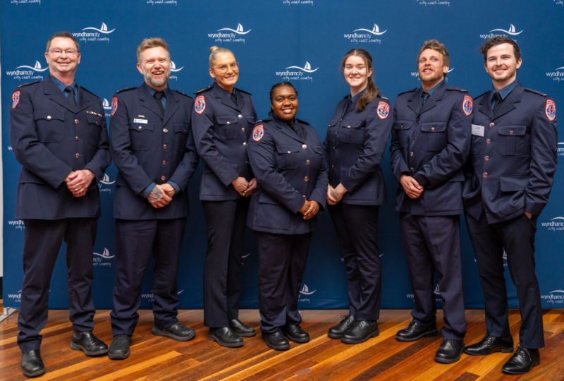 A group of smiling paramedics.