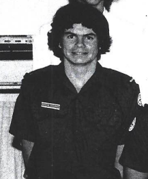 A black and white image of Kevin Cooper in uniform as a 17 year old