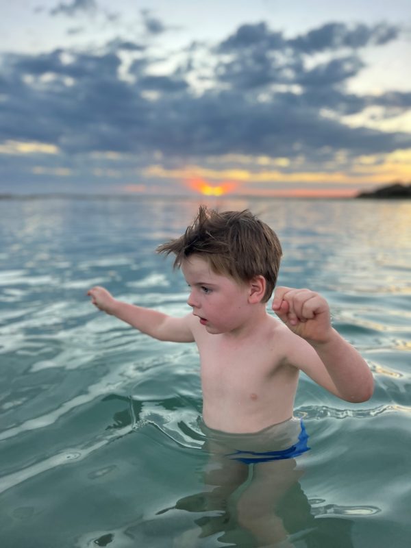 Lewis at the beach.